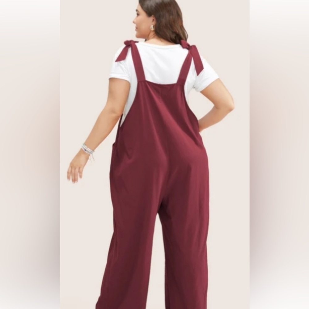 Bloomchic-Solid Pleated Detail Pocket Overall Jum… - image 3